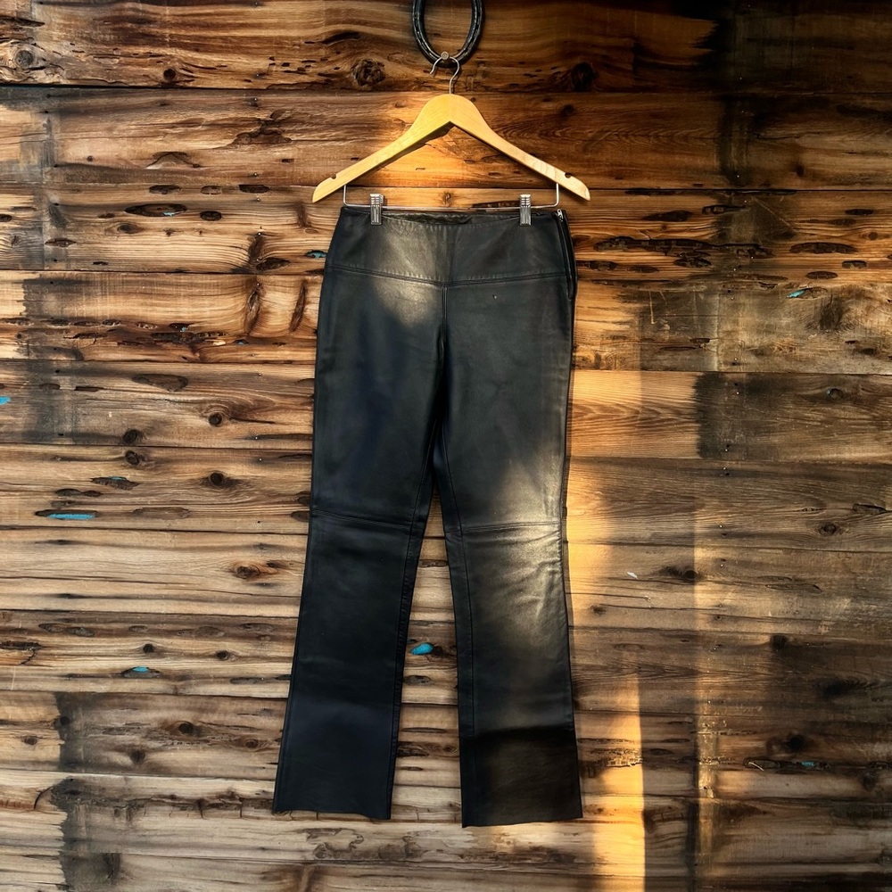EXPRESS | Y2K Black Leather Pants 1/2